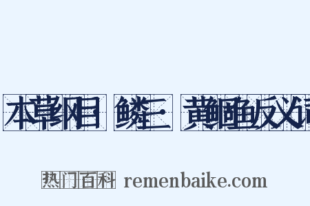 本草纲目·鳞三·黄鲴鱼反义词是什么意思的图片